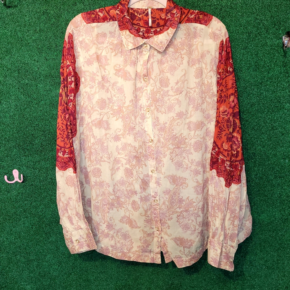 767 Free People Floral Shirt